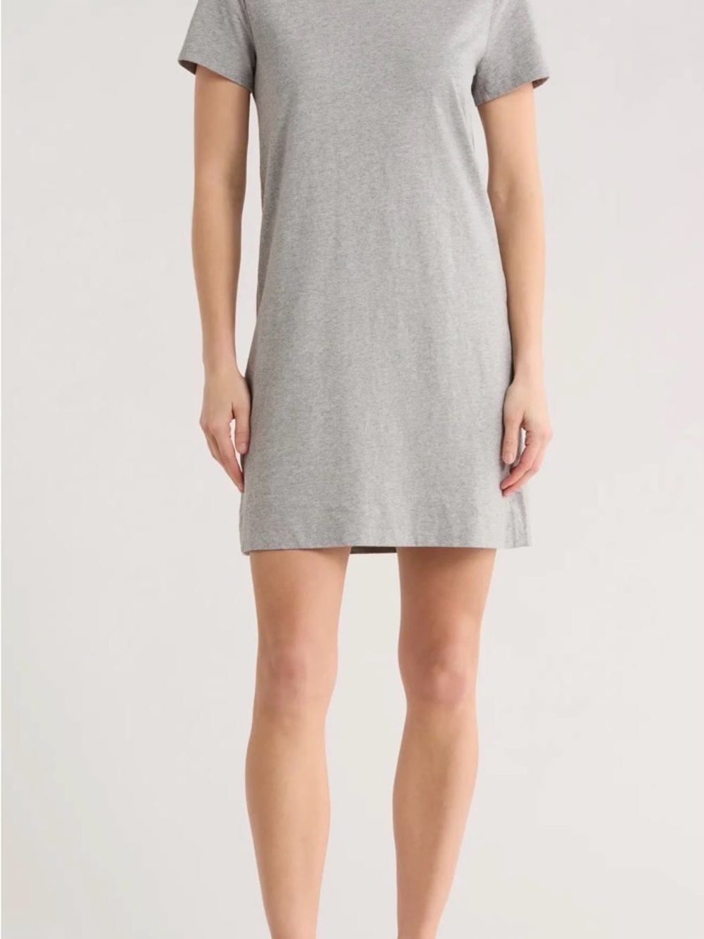 Brass Plum/Nordies Short Sleeve Mini Dress in Heather Gray